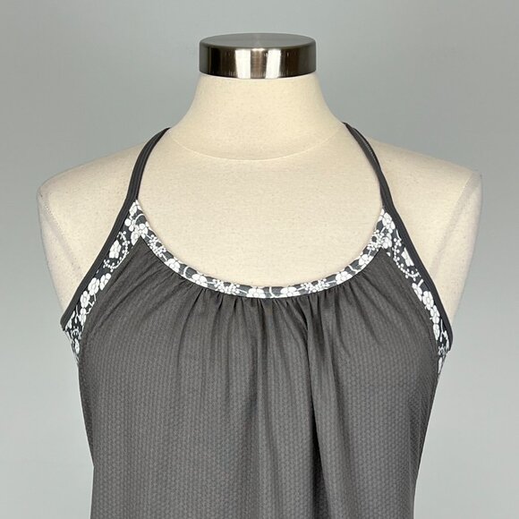 Lululemon Womens No Limits Tank Top Gray Soot Light Twiggy Printed Nimbus size 8 - Picture 5 of 16